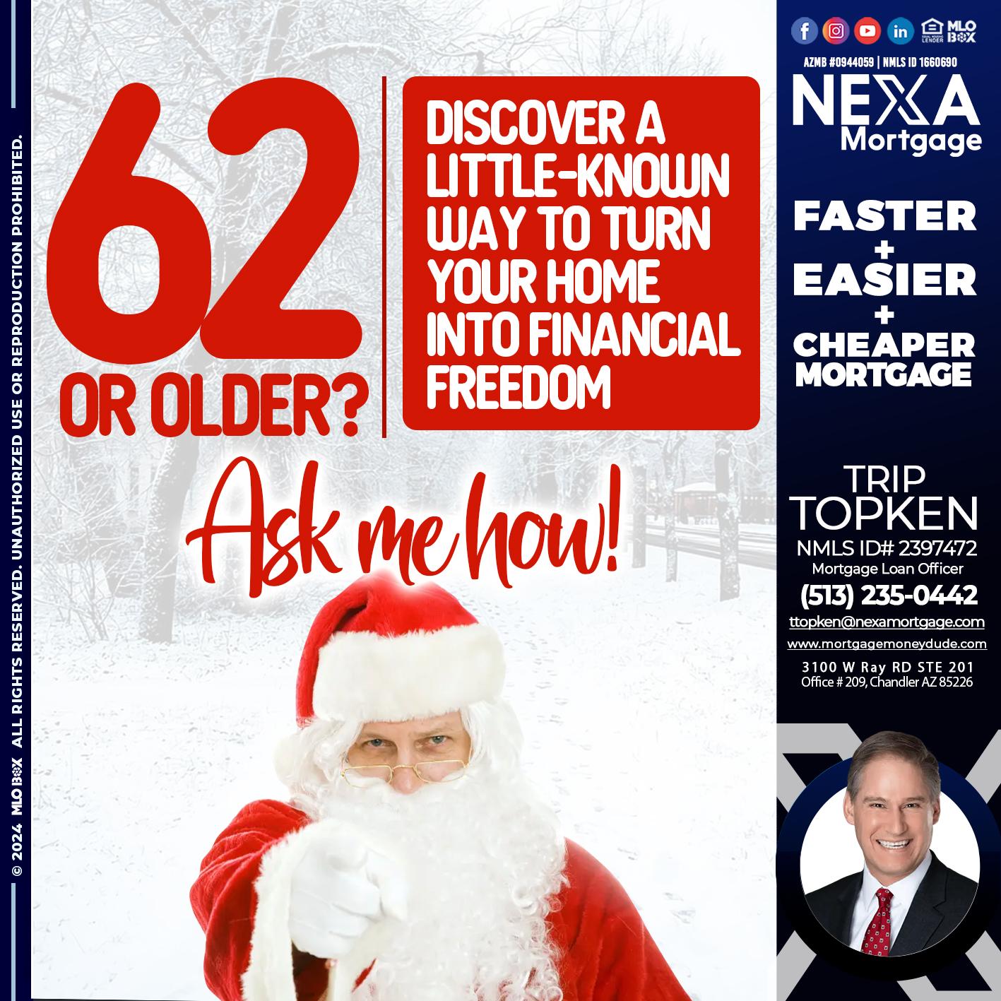 62 OR OLDER - Trip Topken -Mortgage Loan Officer