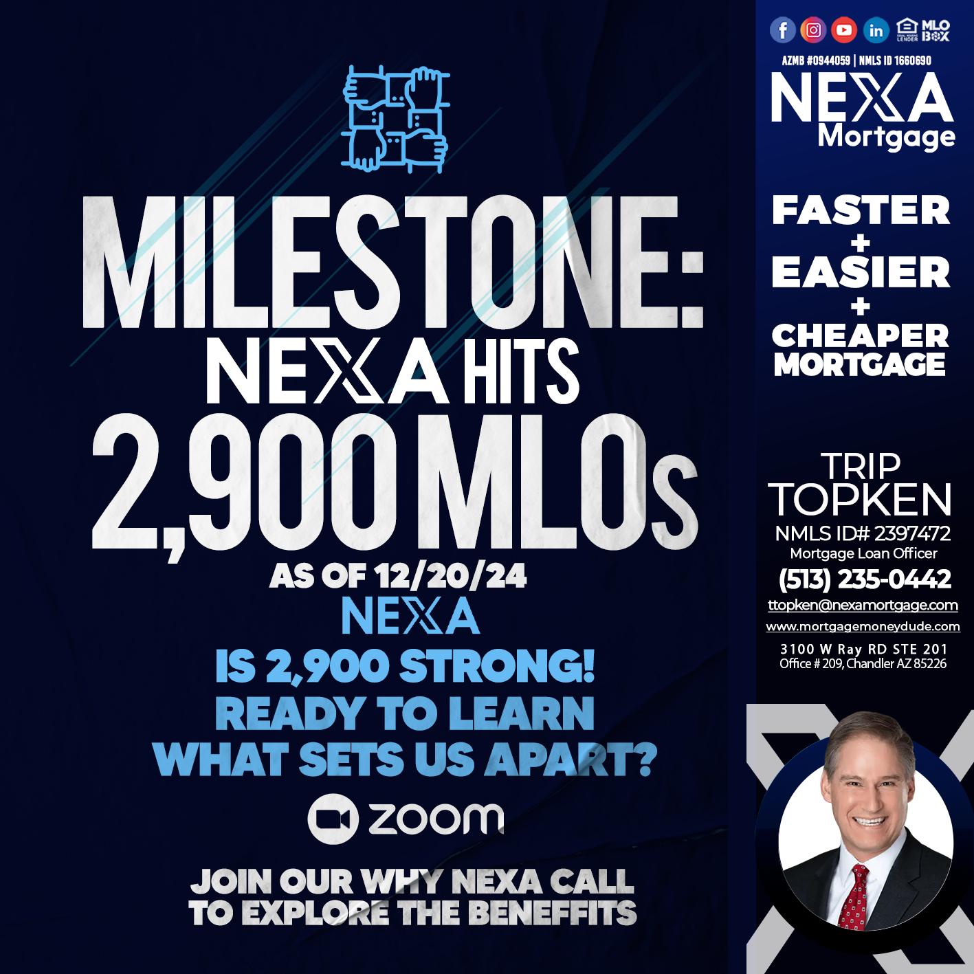 MILSTONE 2900 - Trip Topken -Mortgage Loan Officer