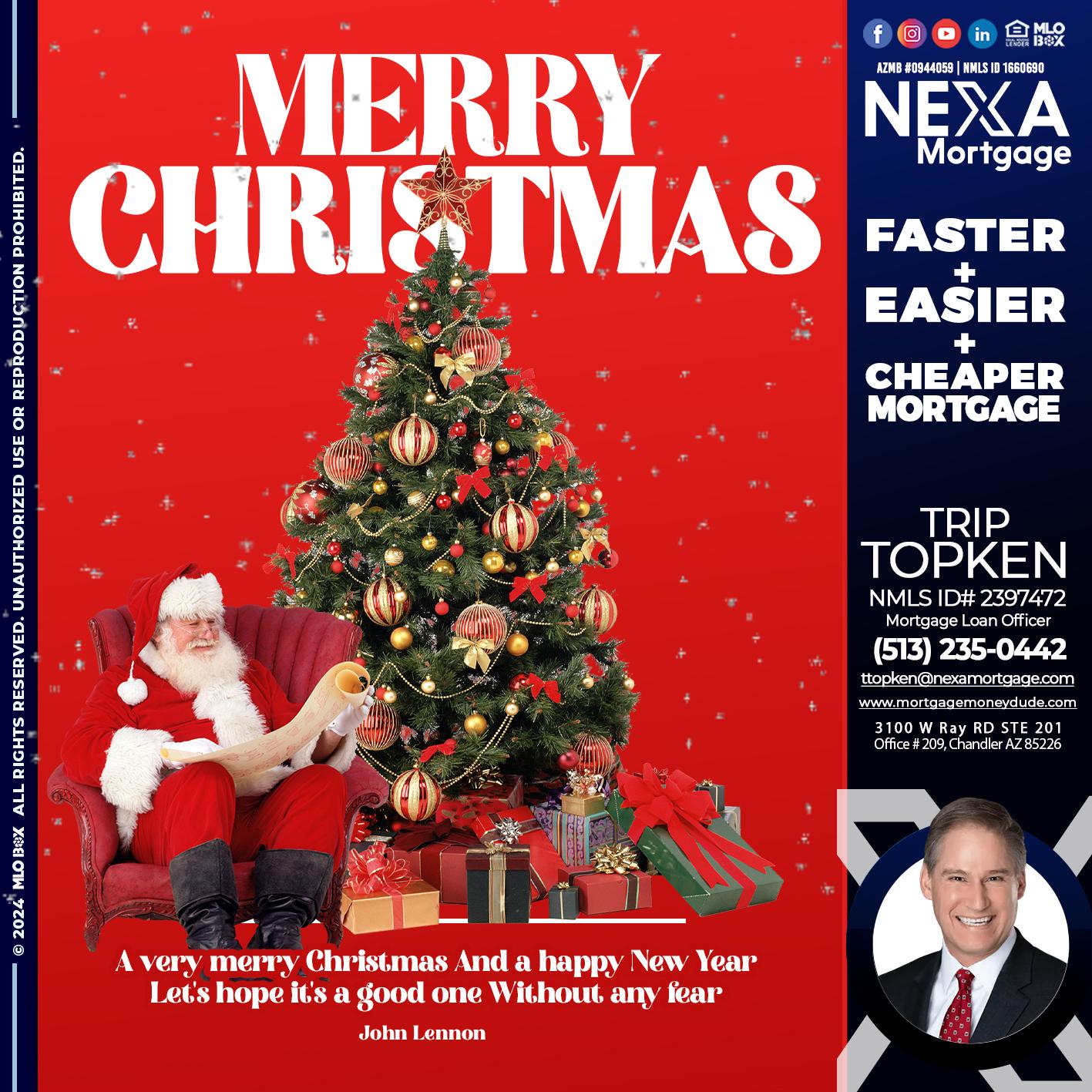 MERRY CHRISTMASS - Trip Topken -Mortgage Loan Officer