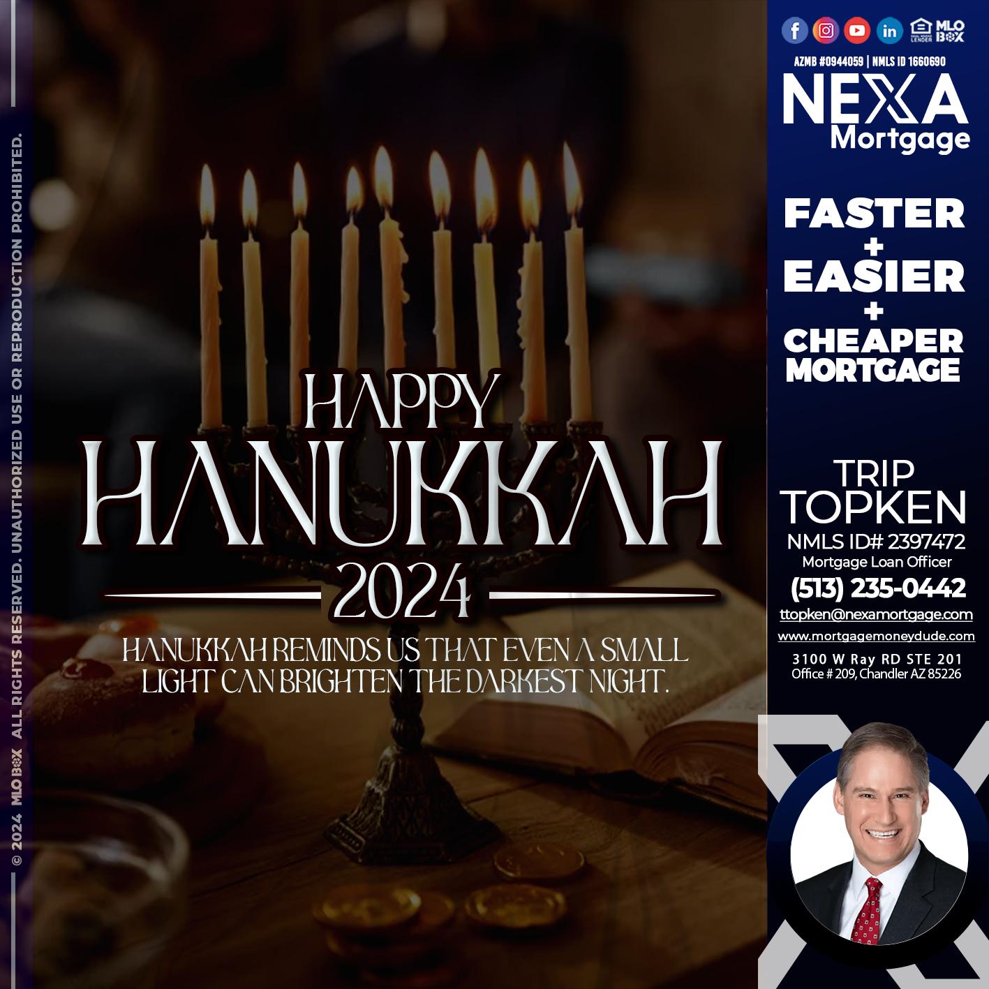 happy hanukkah - Trip Topken -Mortgage Loan Officer