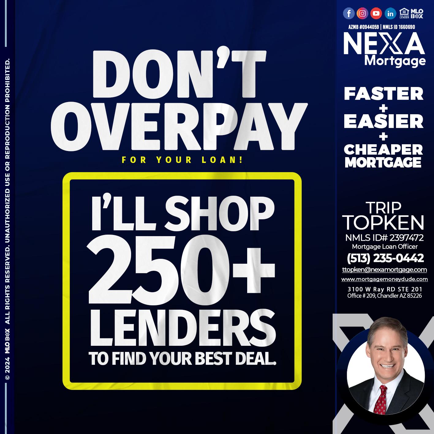 dont overpay - Trip Topken -Mortgage Loan Officer