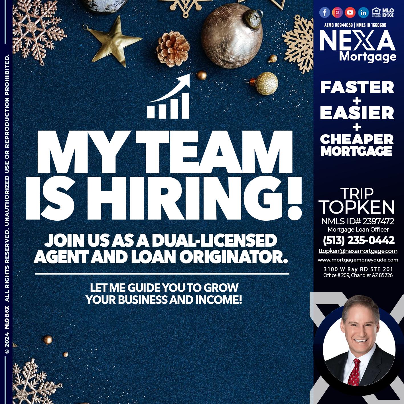 my team is hiring - Trip Topken -Mortgage Loan Officer