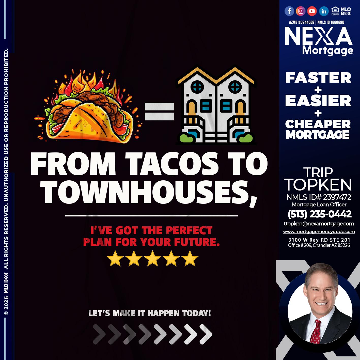 from tacos to - Trip Topken -Mortgage Loan Officer