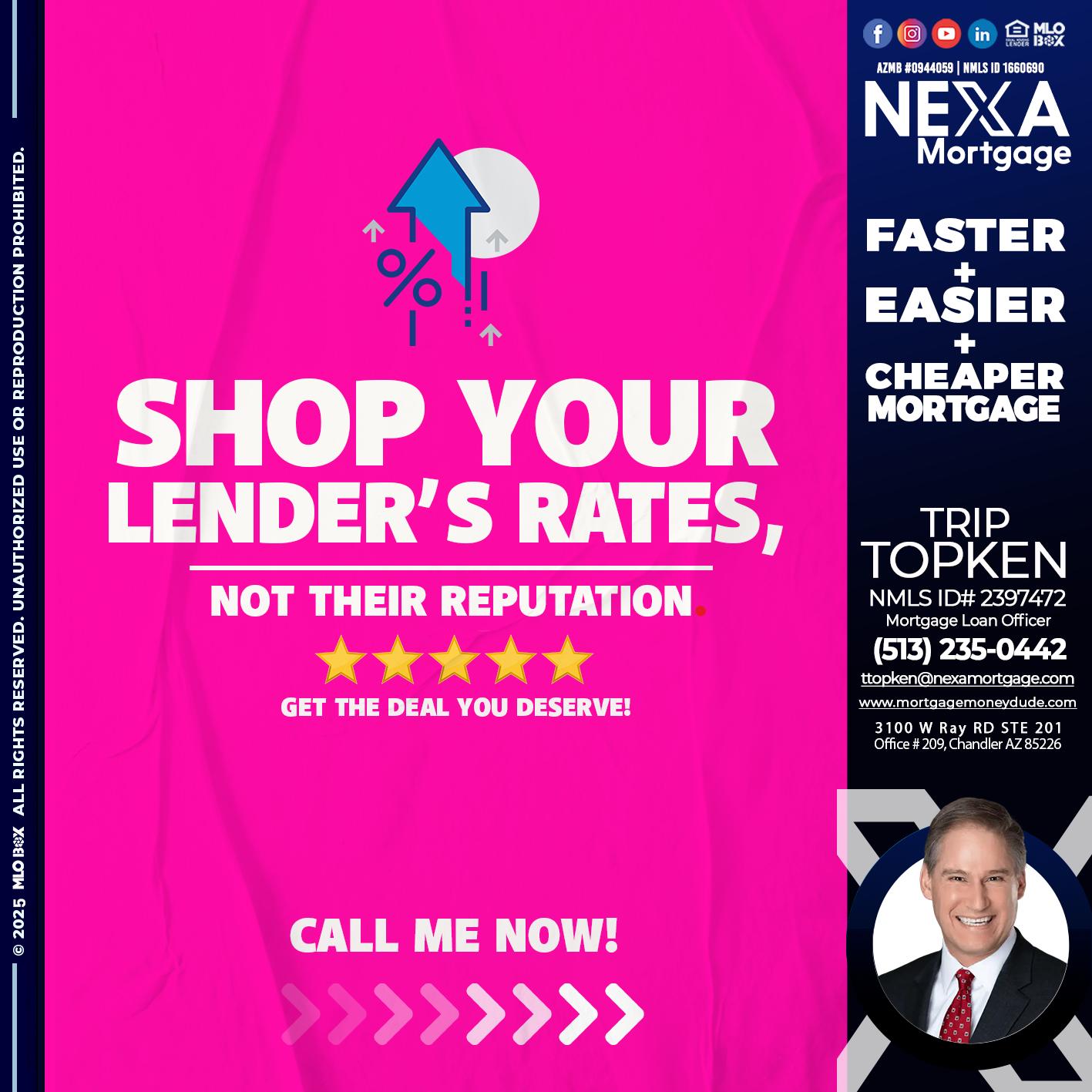 SHOP YOUR - Trip Topken -Mortgage Loan Officer