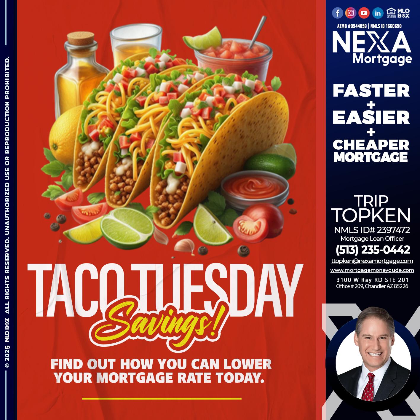TACO TUESDAY - Trip Topken -Mortgage Loan Officer