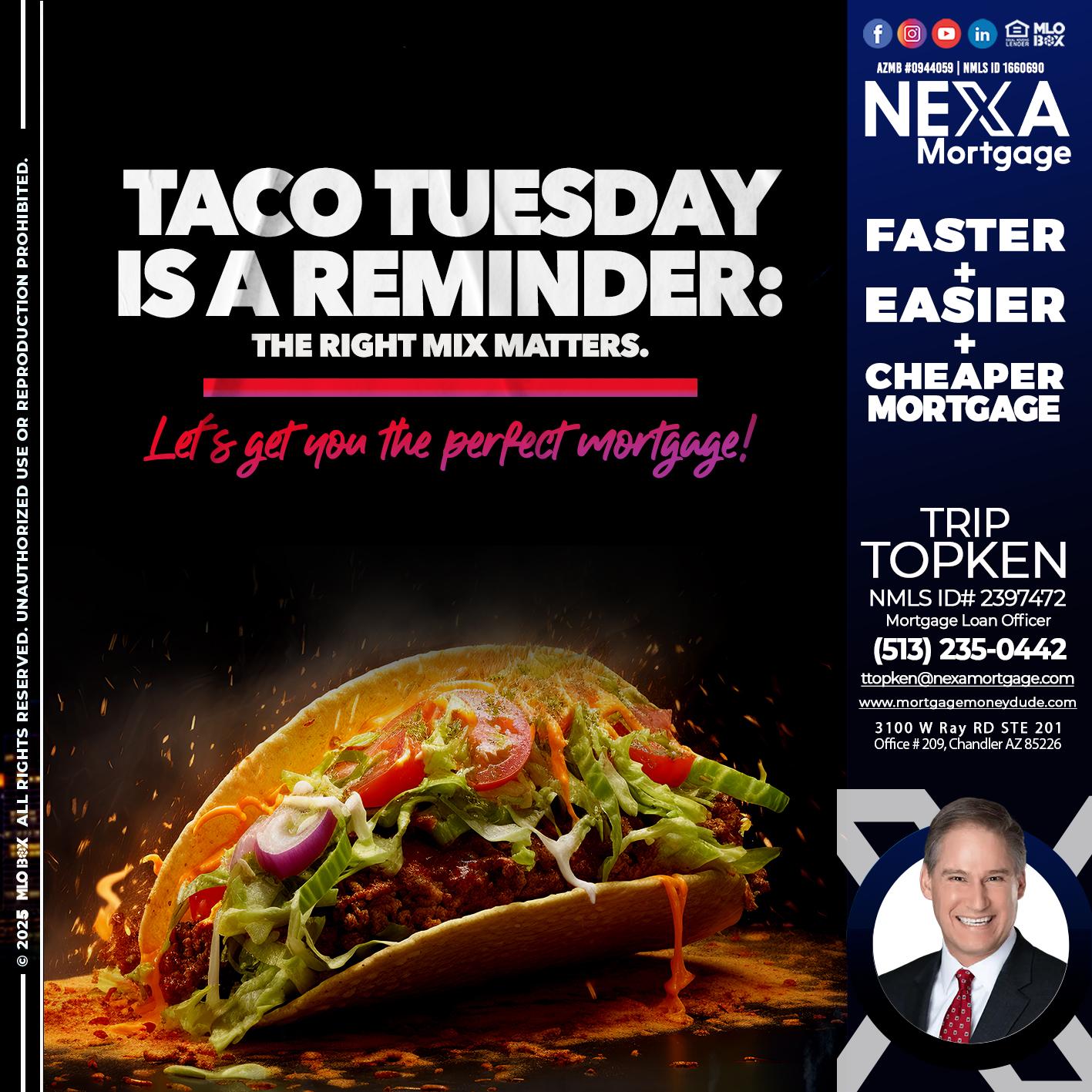 TACO TUESDAY - Trip Topken -Mortgage Loan Officer