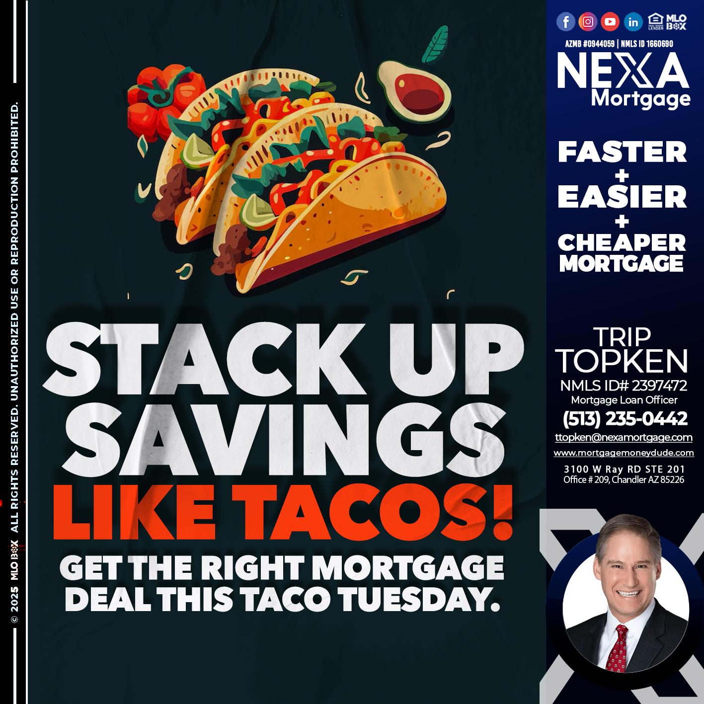 TACO TUESDAY - Trip Topken -Mortgage Loan Officer