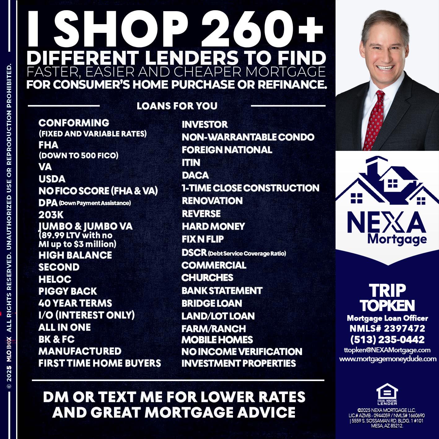 I SHOP +260 - Trip Topken -Mortgage Loan Officer