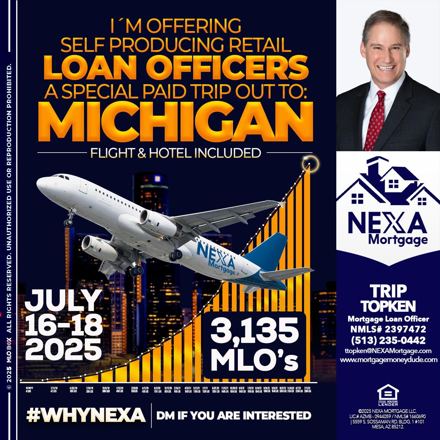 MICHIGAN TRIP - Trip Topken -Mortgage Loan Officer