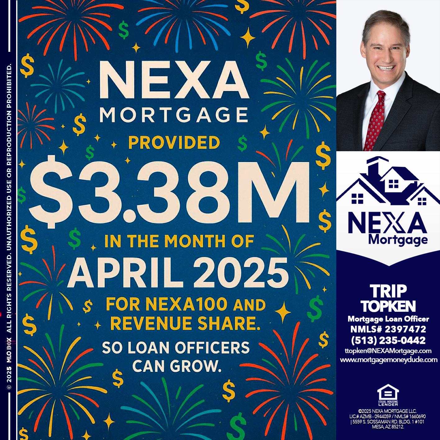 $3.38M - Trip Topken -Mortgage Loan Officer