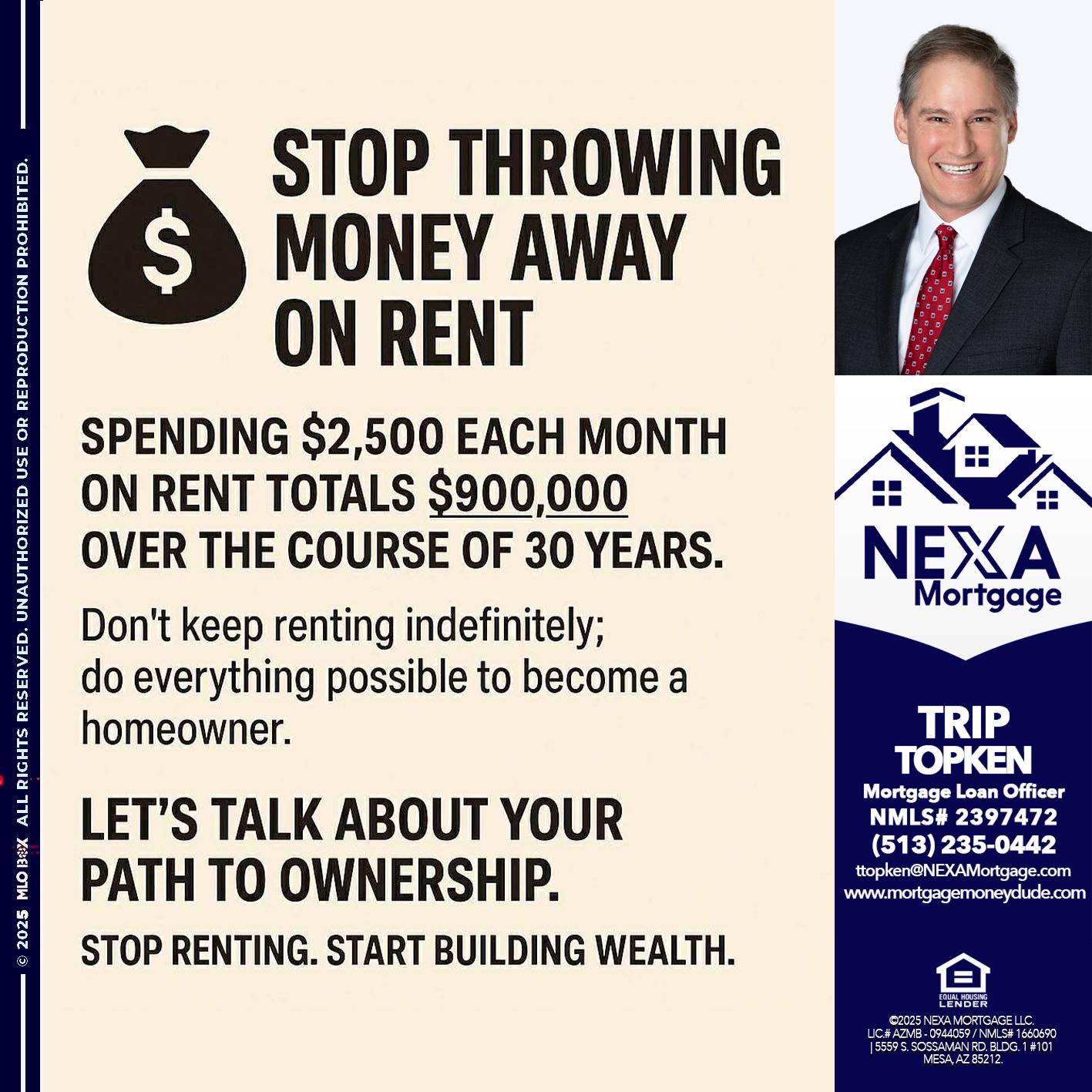 STOP THROWING - Trip Topken -Mortgage Loan Officer
