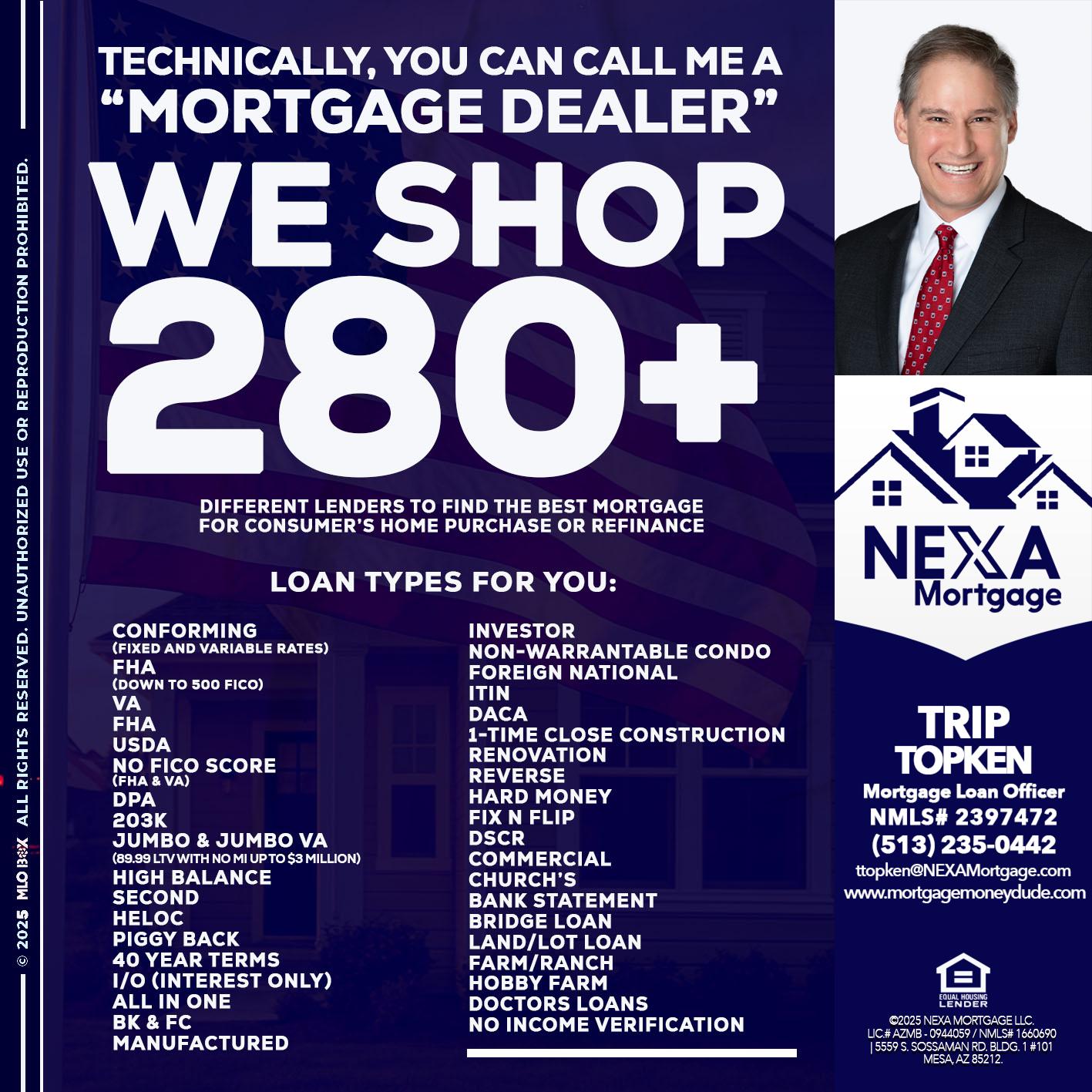 WE SHOP 280 + - Trip Topken -Mortgage Loan Officer