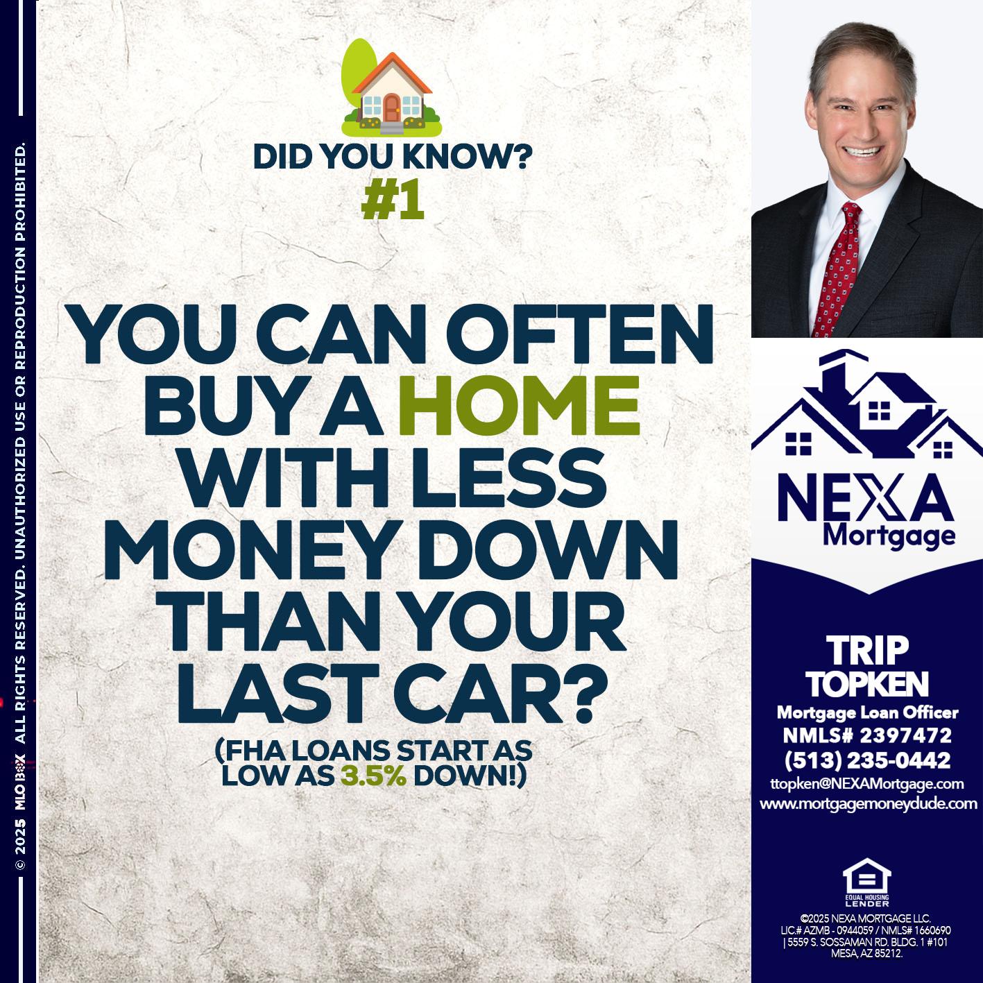DID YOU KNOW #1 - Trip Topken -Mortgage Loan Officer