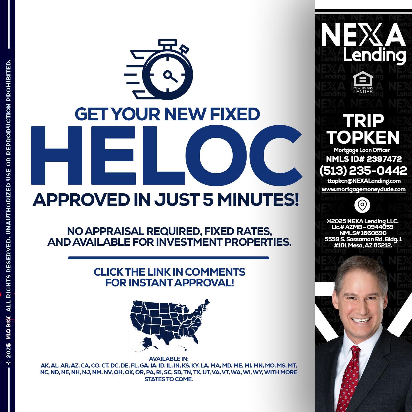 HELOC - Trip Topken -Mortgage Loan Officer