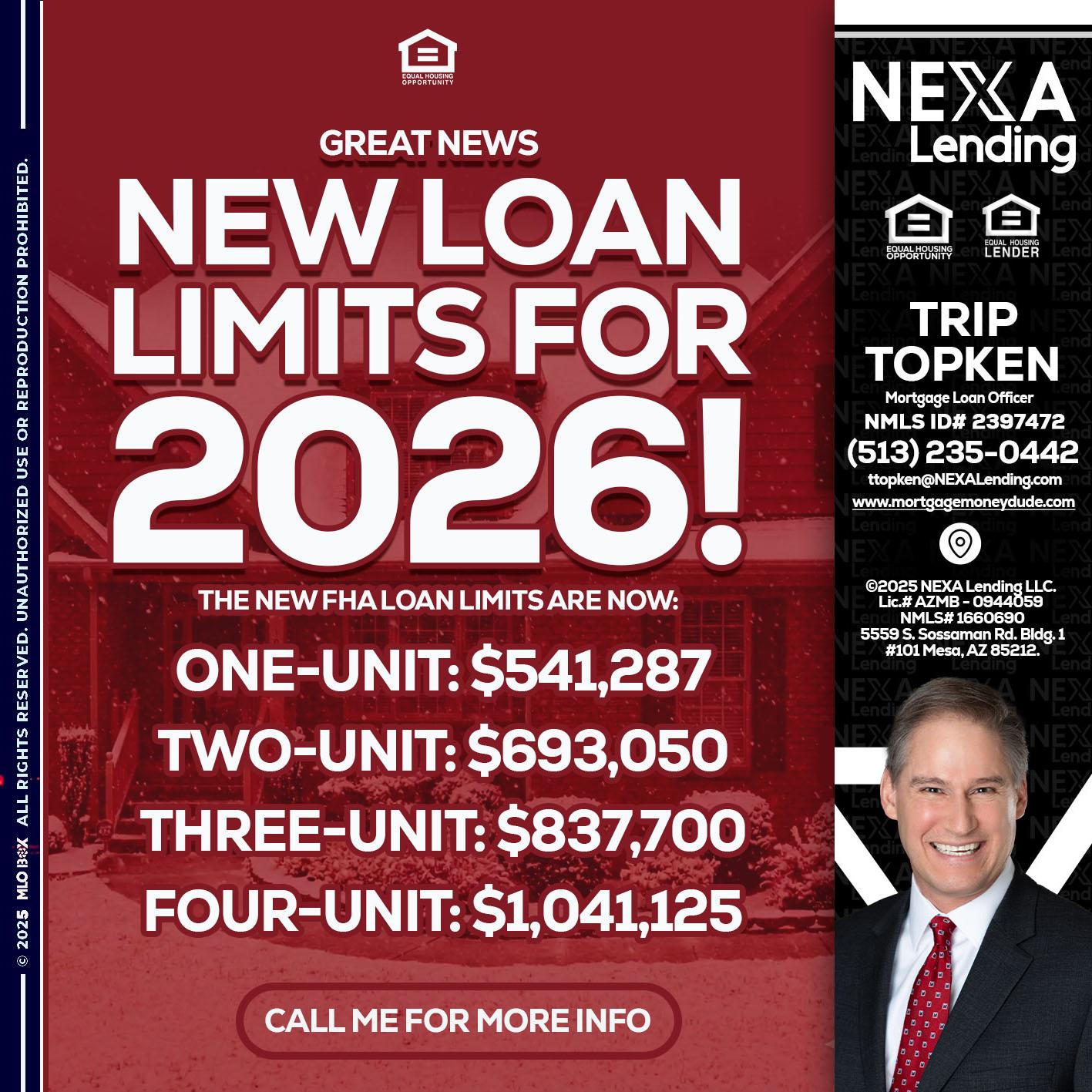 loan limits - Trip Topken -Mortgage Loan Officer