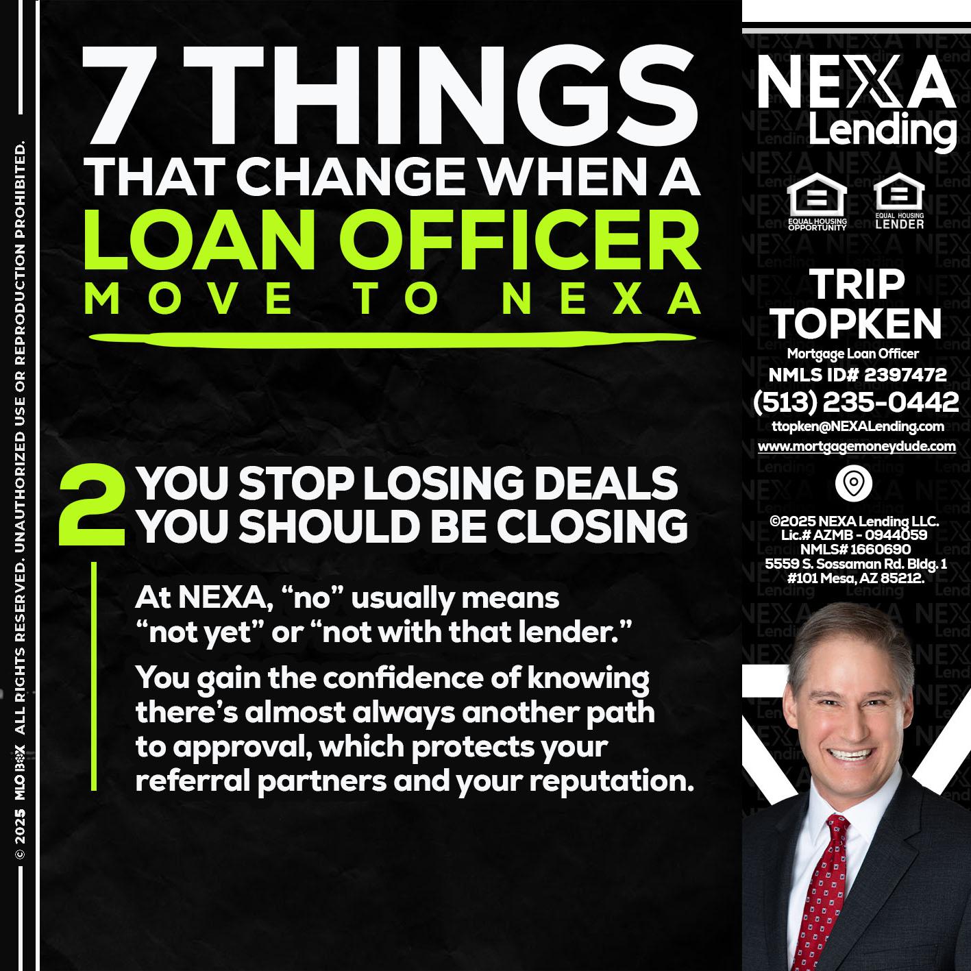 7 THINGS (2) - Trip Topken -Mortgage Loan Officer