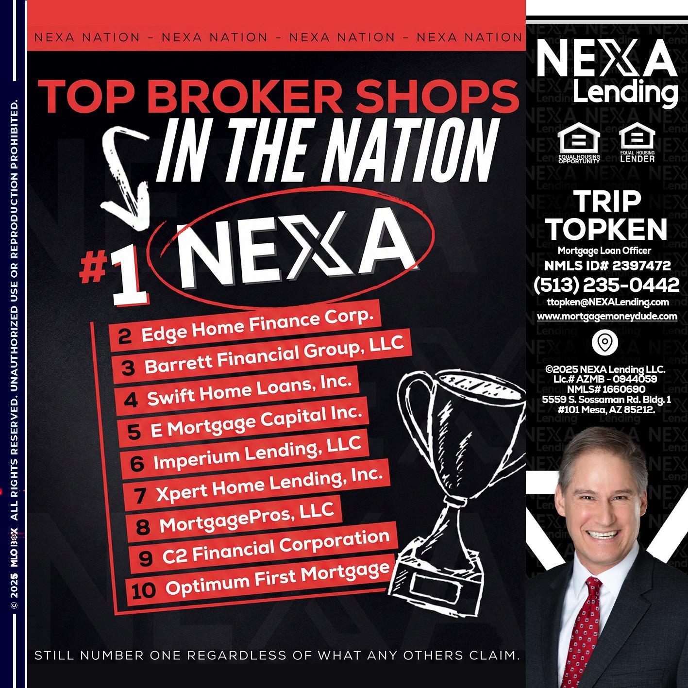 top broker - Trip Topken -Mortgage Loan Officer