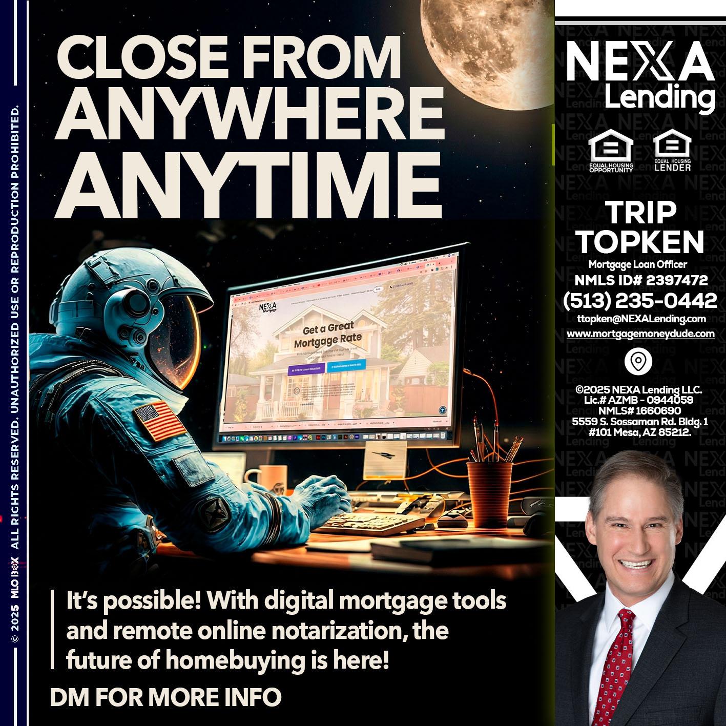 close from - Trip Topken -Mortgage Loan Officer