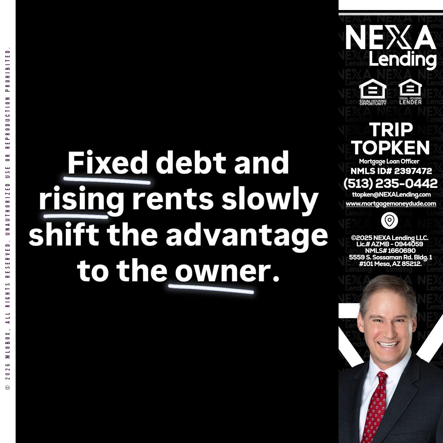 FIXED DEBT - Trip Topken -Mortgage Loan Officer