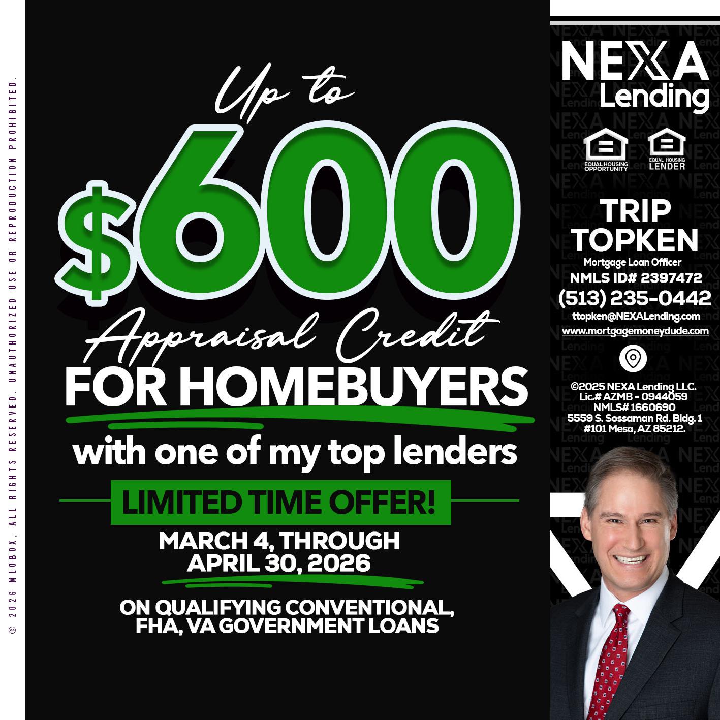 UP TO 600 - Trip Topken -Mortgage Loan Officer
