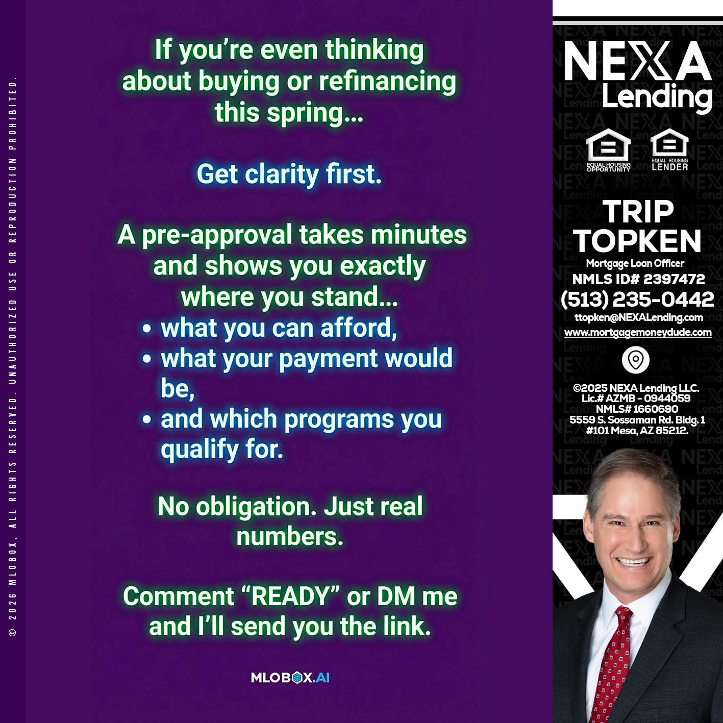 IF YOU THINKING - Trip Topken -Mortgage Loan Officer