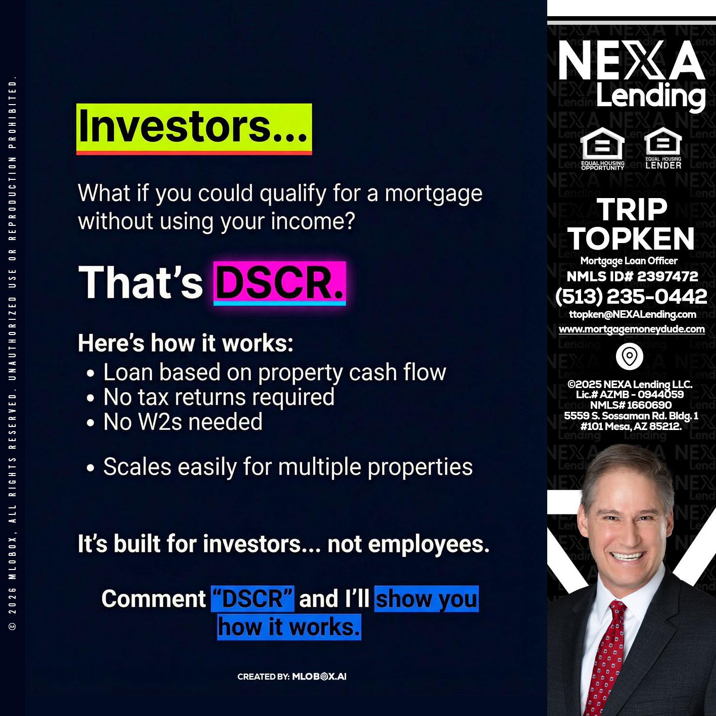 INVESTORS - Trip Topken -Mortgage Loan Officer