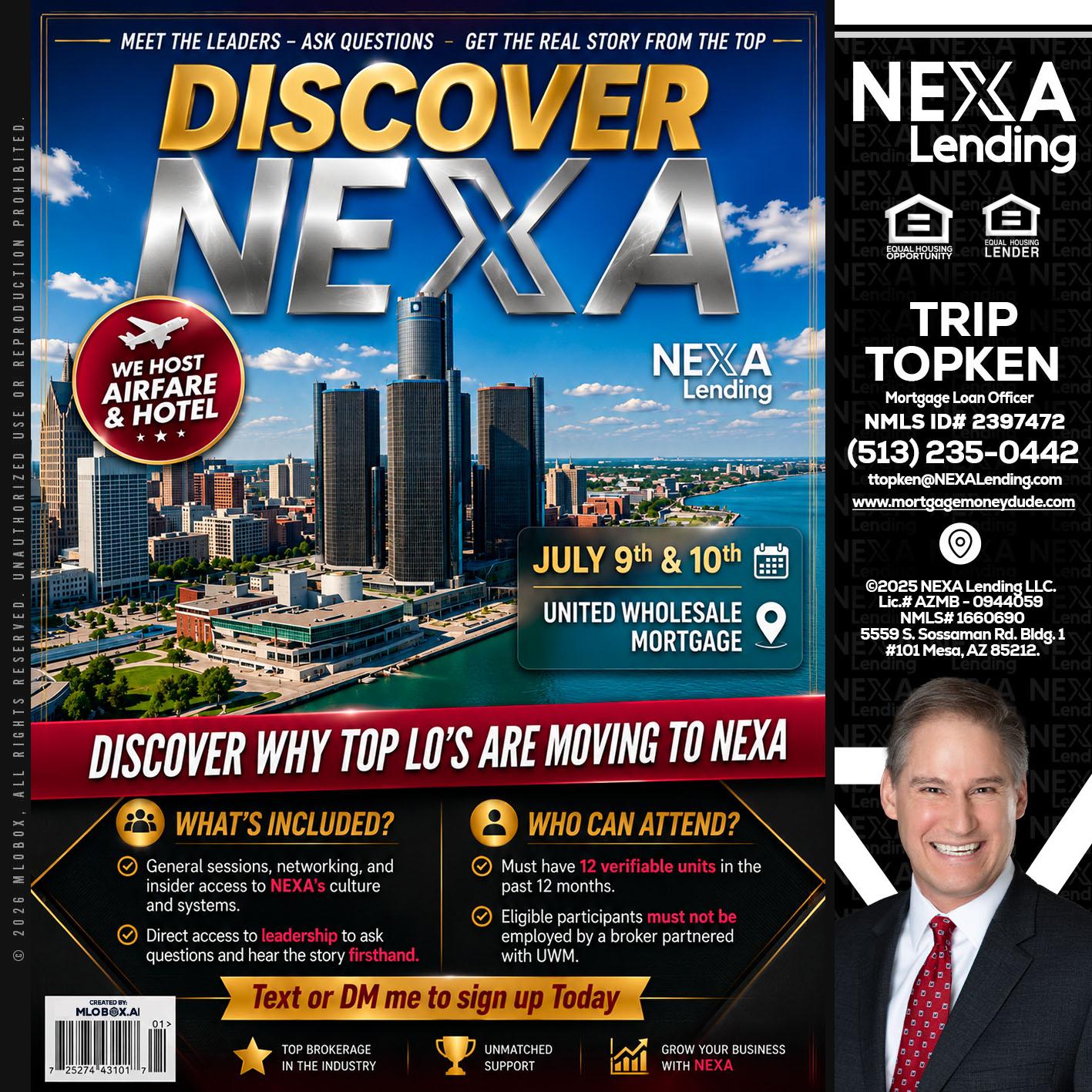 DISCOVER NEXA - Trip Topken -Mortgage Loan Officer