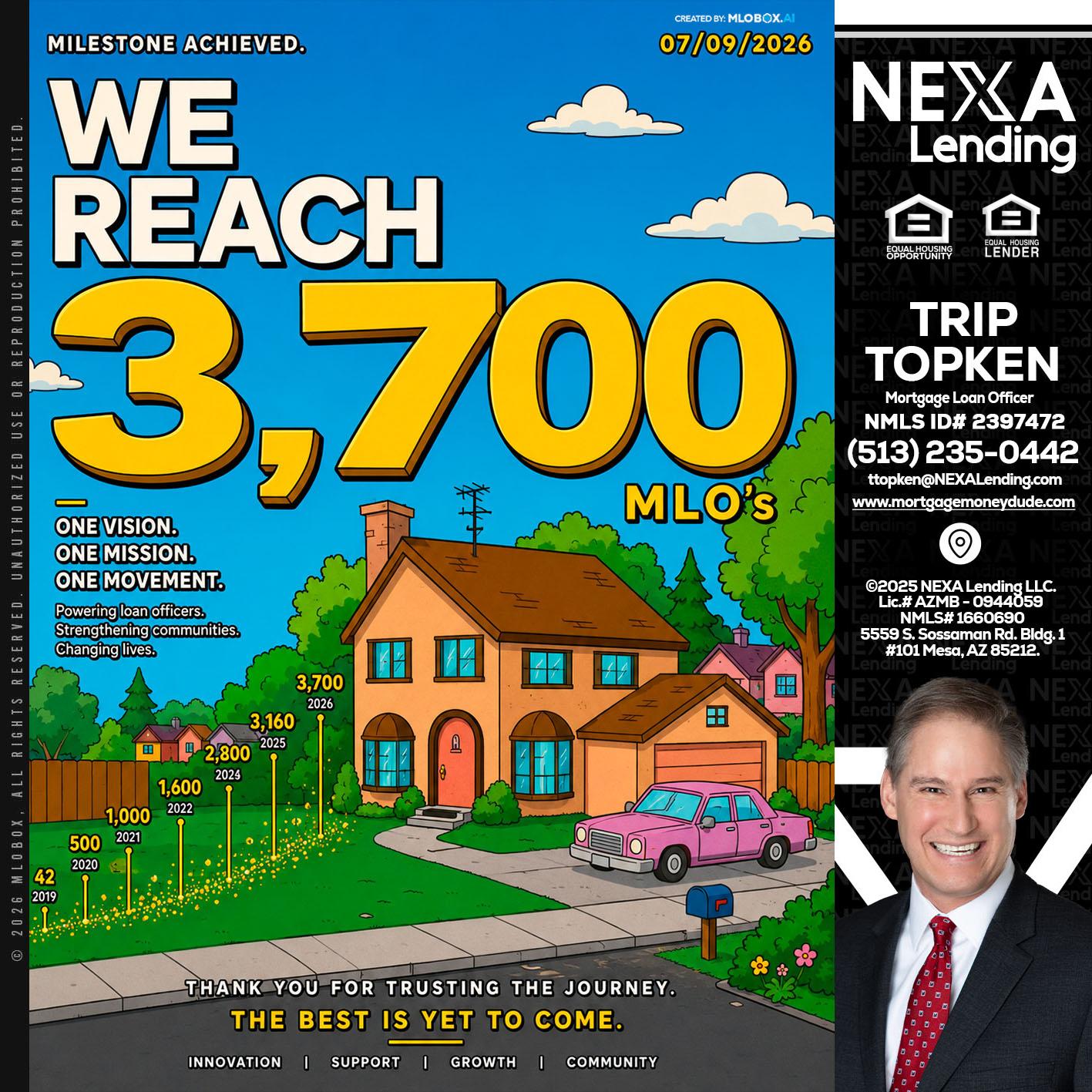3,700 MLO's - Trip Topken -Mortgage Loan Officer